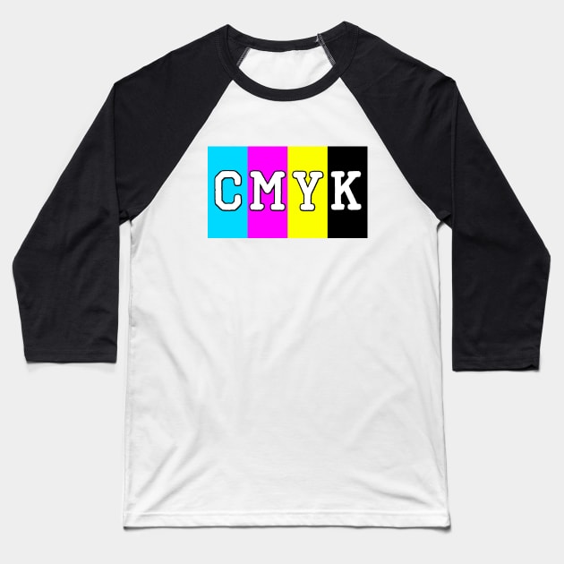 CMYK Baseball T-Shirt by Friki Feliz